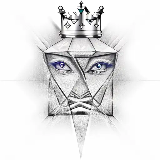Diamond Shape With King Chess Piece