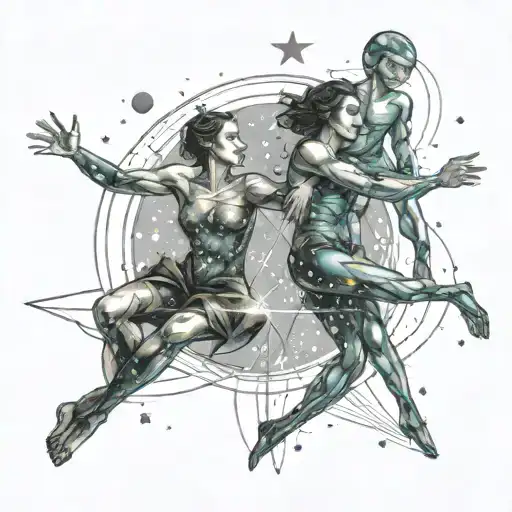 Stars Mapping Two Lovers Souls Swimming In The Vaccum Of Space