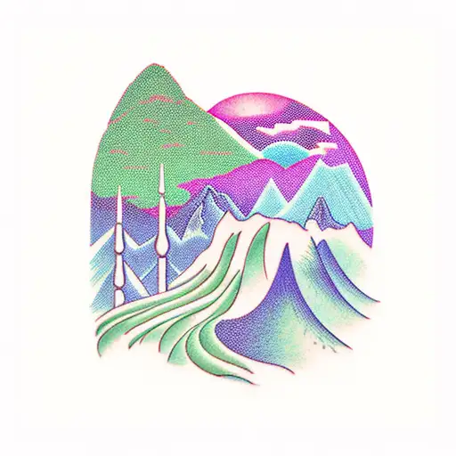 Green Mountain And Lake