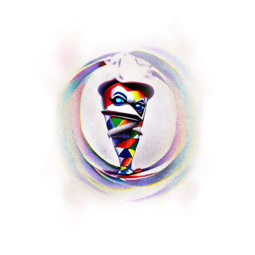 Funny Harlequin Figure