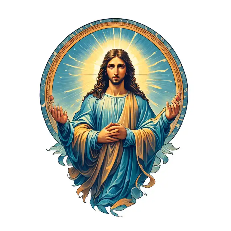 Stair Way To Heaven God Holding Womens Hand