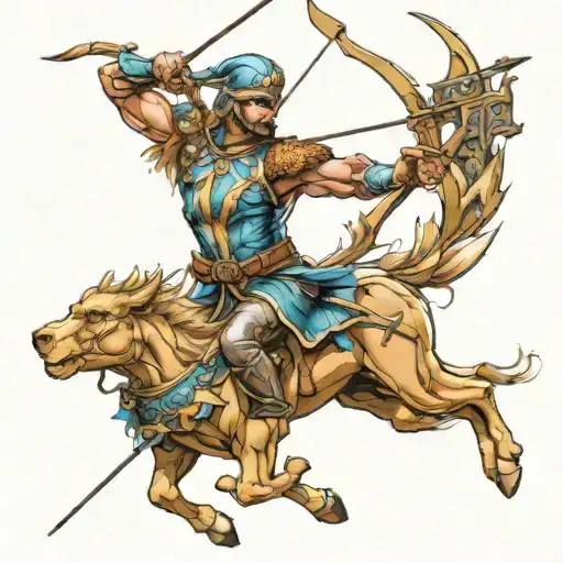 Sagittarius Archer Demolishing Enemies In Battlefield