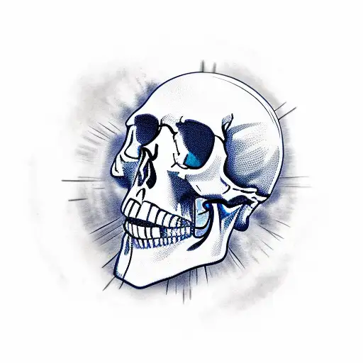 Skull With Three Clocks