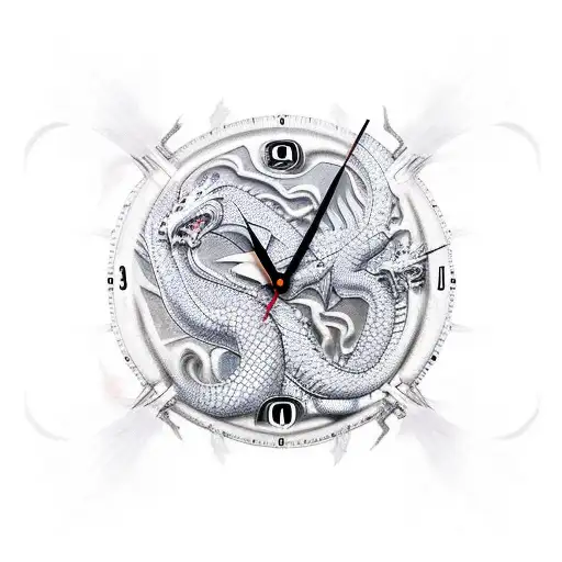 Dragon Wrapping Around Clock