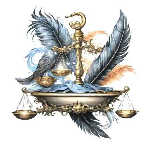 Libra Scale Weighing A Feather