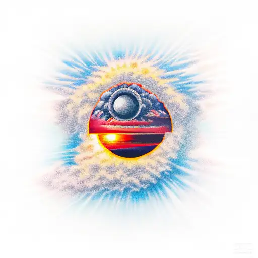 Pacific Island Nuclear Bomb Sunset