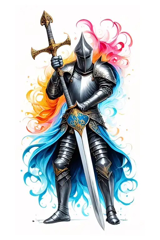 Knight Holding Sword