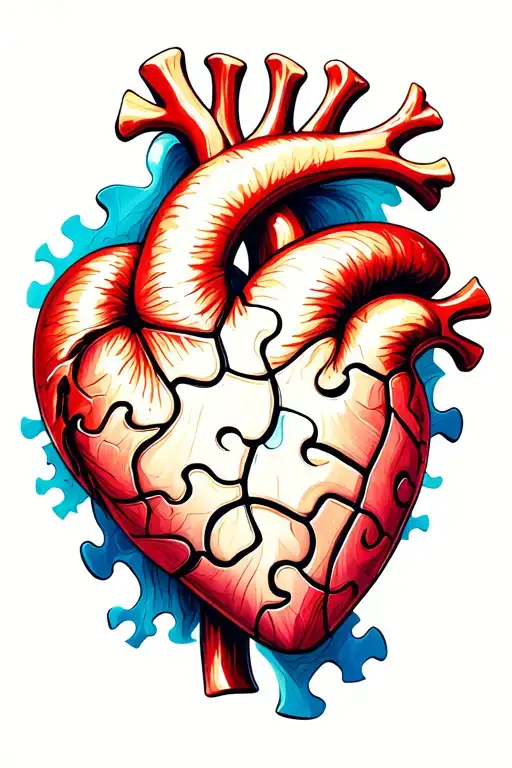 Heart And Puzzle Pieces