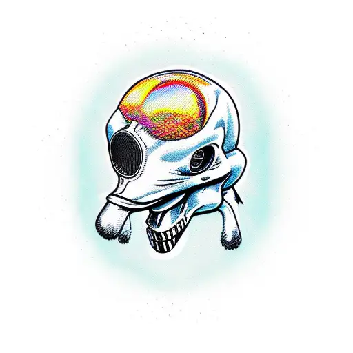 Resin Duck Punk Skull Cartoon Style Comixbulb Angry