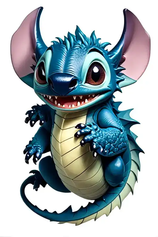 Stitch And Toothless Dragon