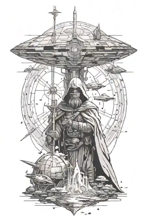 Combine Elements From Star Wars And Lord Of The Rings To Create A Unique Tattoo Design