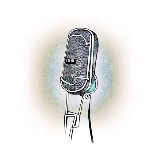 Microphone With Music Notes