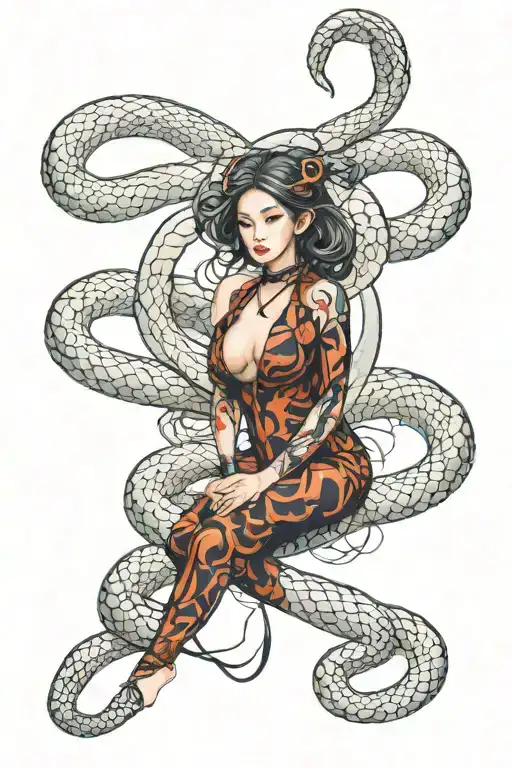 Japan Girl Shibari Snake