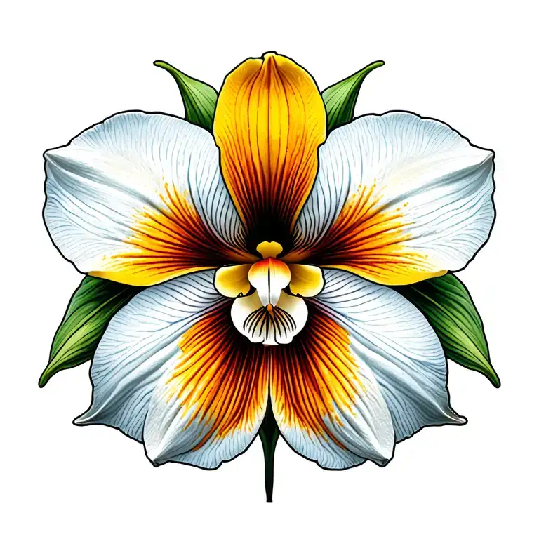 White Cattleya Flower Wrap