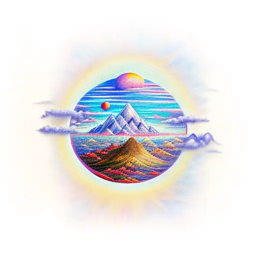 Water Mountain Sun Moon