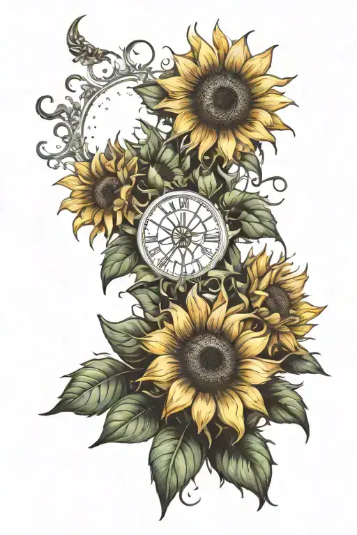 Sunflower And Happy And Sea