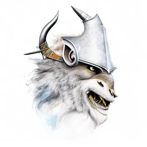 Chamois Who Is Warrior With Sword And Armour