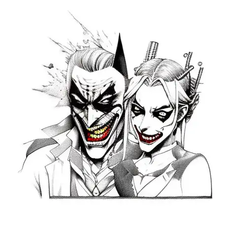 Manga De Joker Y Harley Queen Con Explociones Y Batman En Moto