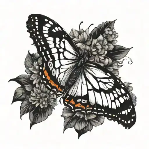 Semicolon Monarch Butterfly