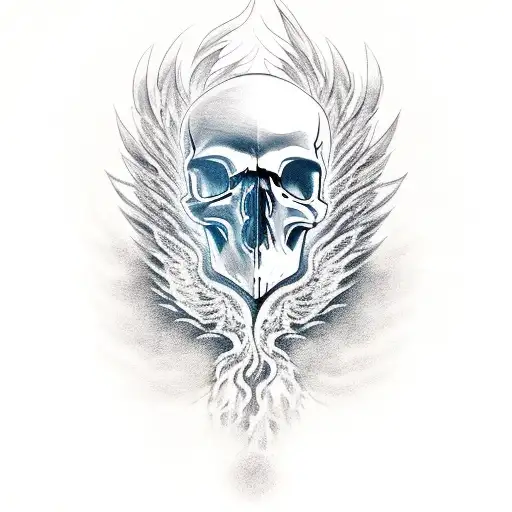 Skull With Phoenix