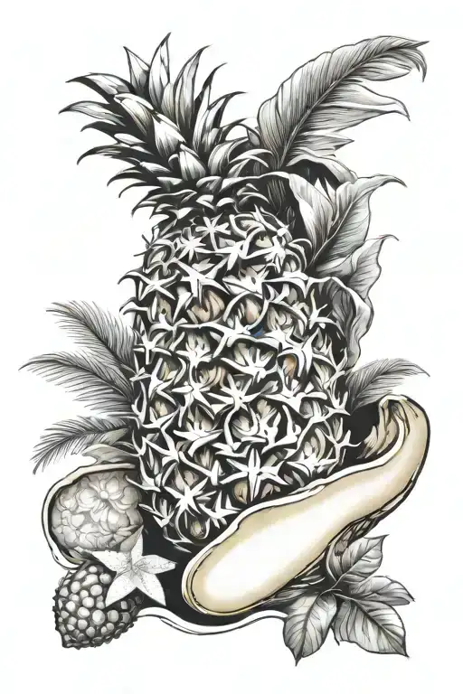 Beach Inside Pineapple