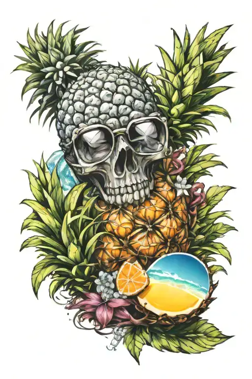 Beach Inside Pineapple