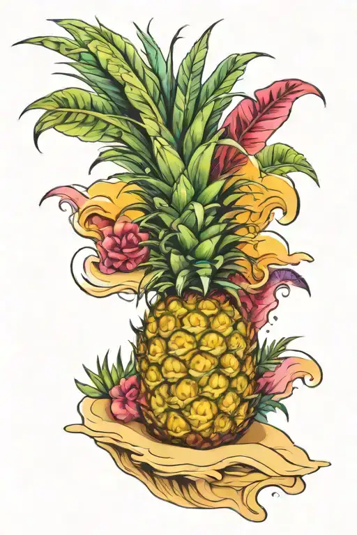 Beach Inside Pineapple