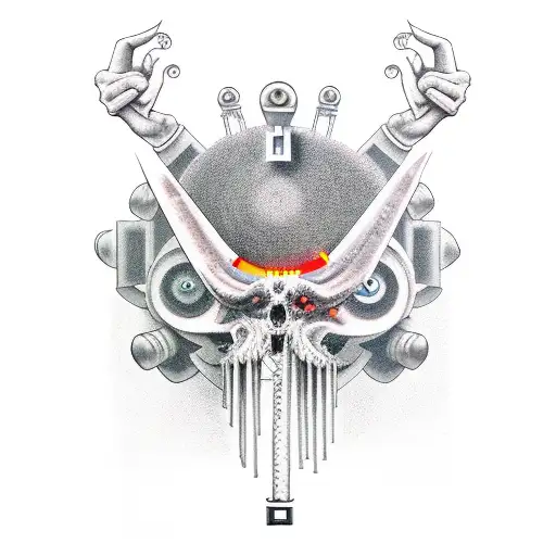 Demon Whos Limbs Are The Arms Of A Clock