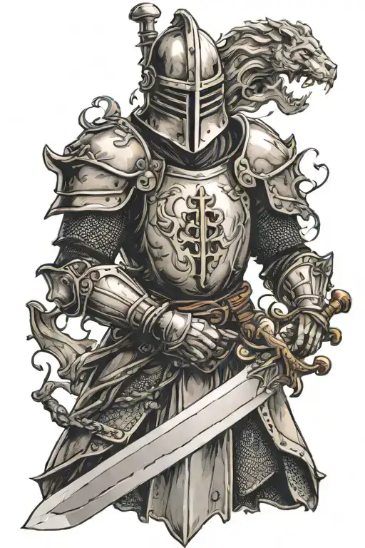 Knight Holding Sword