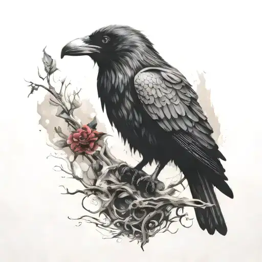 Merged Raven And Wolf