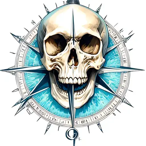 Skull With Compass