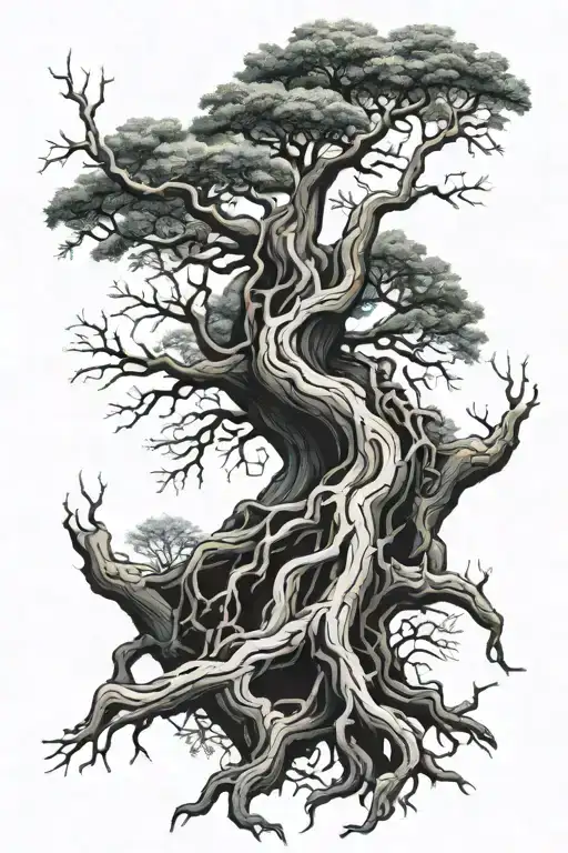 Tree Roots Reaching Deep