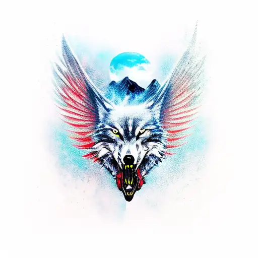 Lone Wolf With Wings