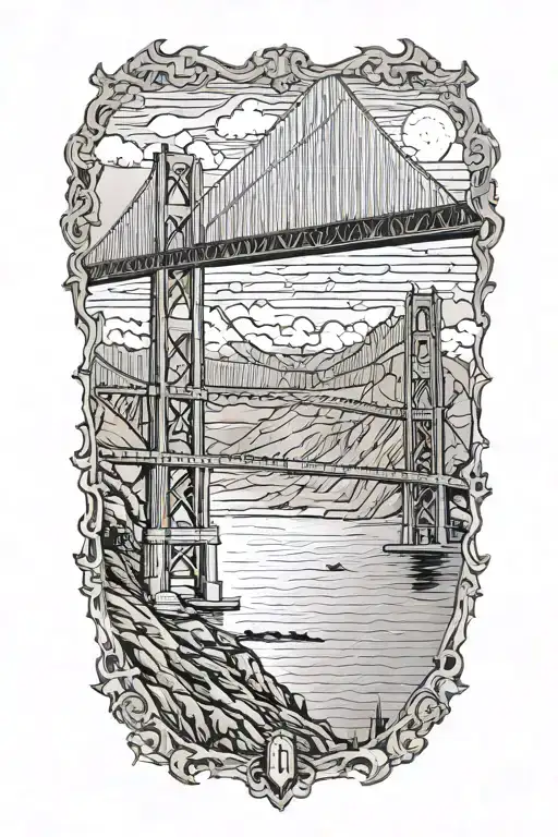 Golden Gate Bridge Spanning Across