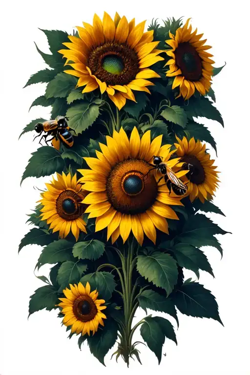Sunflower Bees