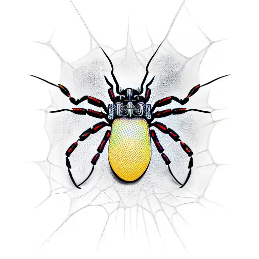 Hyperrealistic Demonic Spider With 747 Written On It