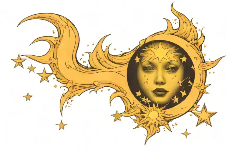 Sun And Stars No Face