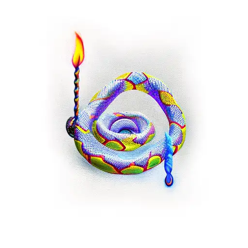 Infinity Snake Flames Lollipop