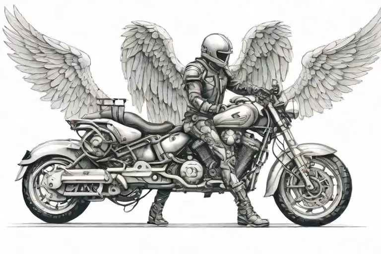Gamining Motorcycle Angel Wings Angel Of Death