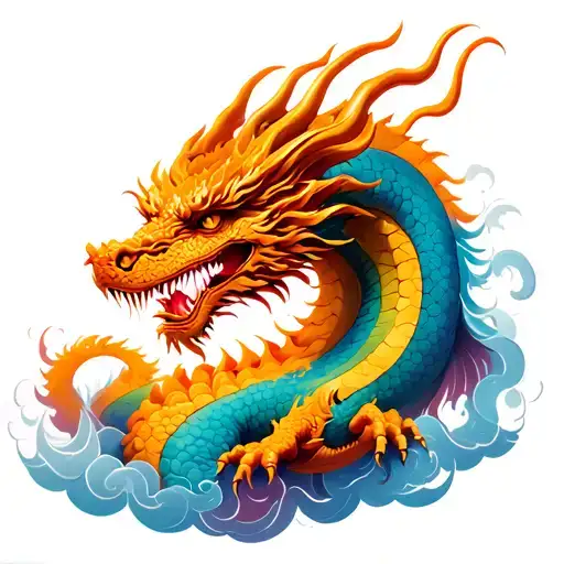 High Dragon On A Cloud