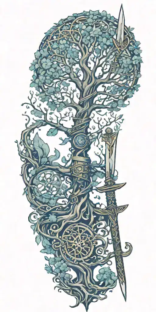Tree Of Life With A Sword