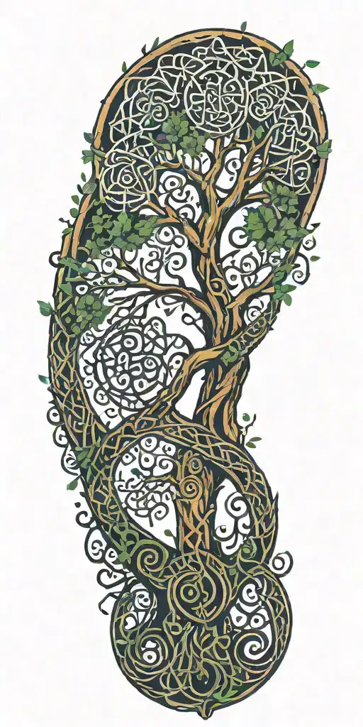 Celtic Tree With Musical Notes