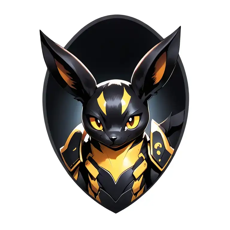 Umbreon With Armor Background Black