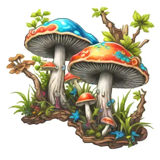 Mushrooms Psychedelic Mushroom Forest