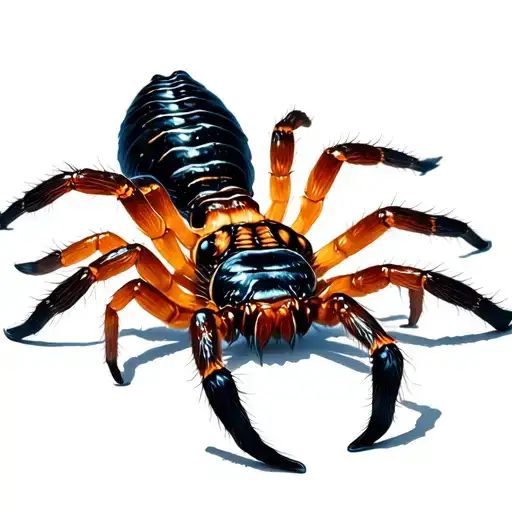 Tarantula Stunged By Scorpion Emerging