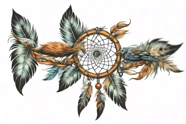 Dreamcatcher With Long Feathers