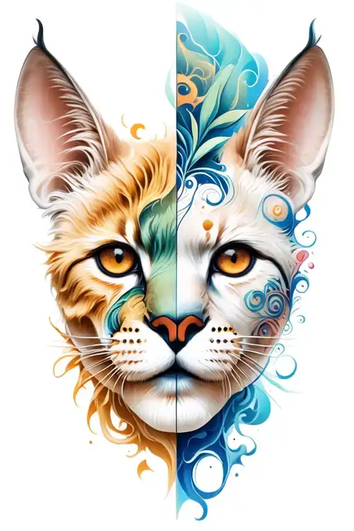 Half Vild Animal Half Human Face Made