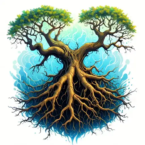 Thunderbolt Like Tree Root