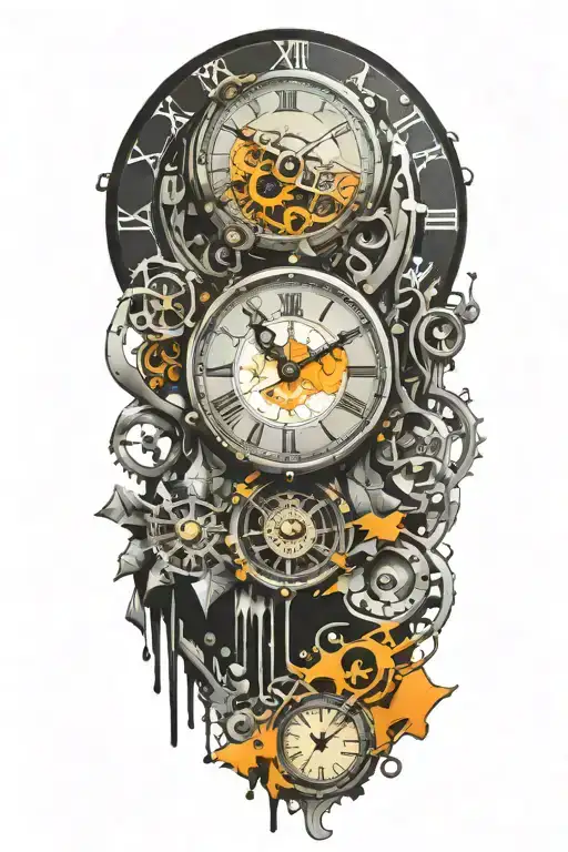 Grafitti Clock With Mechanism