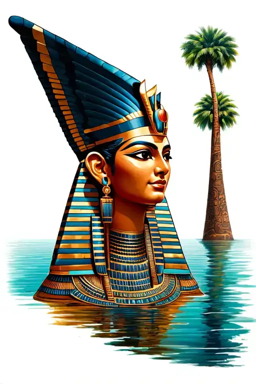 Nile River With Ancient Egyptian